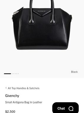 Givenchy Black Leather Satchel Top-Handle Bag
